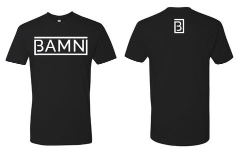 BAMN Black w/ white Logo Crew Neck T-Shirt
